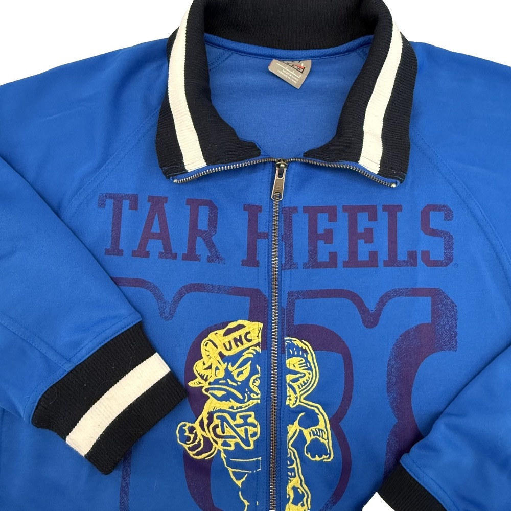 Nike Team UNC Tar Heels Track Jacket Men's Large Blue Rameses Mascot Full Zip Y2